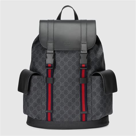 gucci laptop backpack|Gucci print backpack for men.